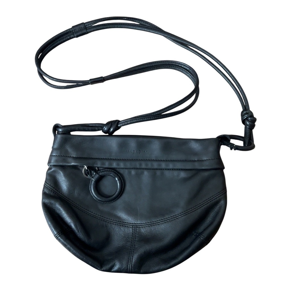 Sequoia Paris Black Leather Crossbody | Clean Interior